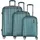polestream Moonrock Koffer-Set 3-tlg. polycarbonat/deepsea green brushed