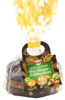 Nürnberger Elisen Lebkuchen sortiert 3St, Durchmesser 95mm, glutenfrei, vegan 210g Bio