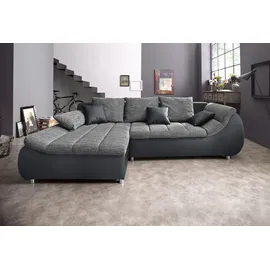 INOSIGN Ecksofa »Imola elegant und bequem, aktuelle Steppung im Sitz, L-Form«, wahlweise mit Bettfunktion,