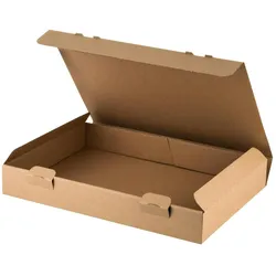 VEPATIM 25x Versandkarton 343x250x49mm schnelle Aufrichtung mit Steckverschluss Maxibrief und Warensendung braun