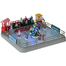 Lemax Outdoor Skating Rink Schlittschuh Weihnachtsdorf Animation