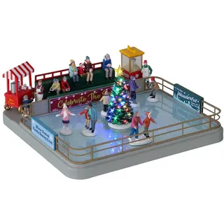 Lemax Outdoor Skating Rink Schlittschuh Weihnachtsdorf Animation