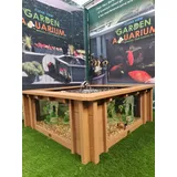 Lotus Clear View Garden Aquarium Gartenteich mit Fenstern, quadratisch, Braun - 650 Liter