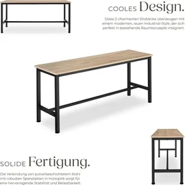 Tectake Sitzbank Fairfield Braun 108 x 32,5 x 50 cm