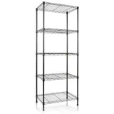 Karat Metallregal Stahl 55 x 35 x 110 cm schwarz 4 Böden