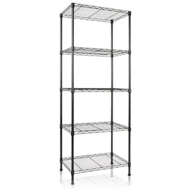 Karat Metallregal Stahl 55 x 35 x 110 cm schwarz 4 Böden
