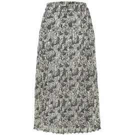 LASCANA Plisseerock Damen Bedruckt Schwarz/Beige 36