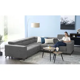 Smart Ecksofa Valencia ¦ grau ¦ Maße (cm): B: 269 H: 90 T: 173.0