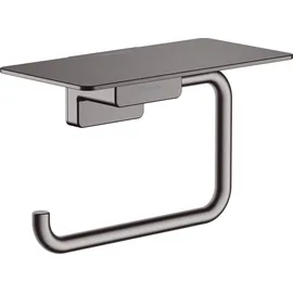 Hansgrohe AddStoris Papierrollenhalter mit Ablage, brushed black