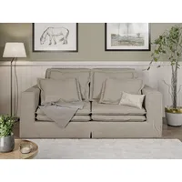 Home Affaire 3-Sitzer HOME AFFAIRE "ALISSAS BIS mit vielen Kissen, Biesen an den Kissen", beige, B:196cm H:95cm T:108cm, 92% Polyester, 8% Nylon, Sofas, Hussen-Optik, kleine Taschen an der Seite zum Verstauen