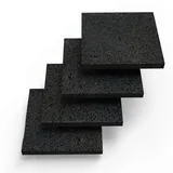 BAUHELD Schwingungsdämpfer Pads 9 x 9 x 1 cm schwarz