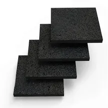BAUHELD Schwingungsdämpfer Pads 9 x 9 x 1 cm schwarz
