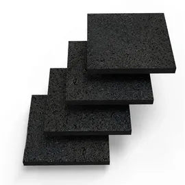 BAUHELD Schwingungsdämpfer Pads 9 x 9 x 1 cm schwarz