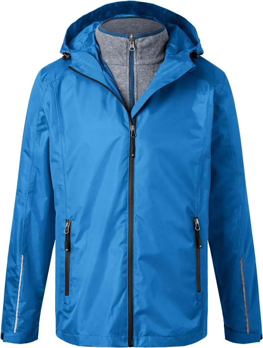 James & Nicholson Herren 3-in-1 Jacke Winter-Jacke JN1154 royal/black XL