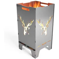 MOCAVI Edelstahl Feuertonne Hirsch 73 cm | 3 mm V2A