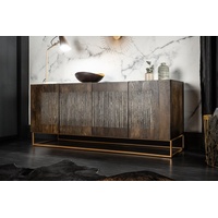 Riess Ambiente Massives Sideboard ONYX 180cm dunkelbraun Mangoholz Edelstein