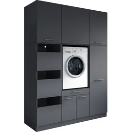 laundreezy Mehrzweckschrank-Set 168 x 238 x 68 cm Grau