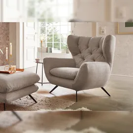 KAWOLA Sessel CHARME Hochlehnsessel Cord taupe