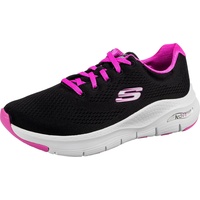 SKECHERS Damen Sneaker, Mesh, Schwarz, 37 EU