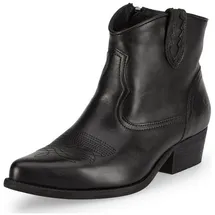 felmini wide fit Stiefelette Leder Cowboy Stiefelette schwarz 41 EU