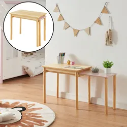 Kindertisch Skellefteå 60x38x52 cm Natur/Rosa