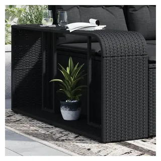 vidaXL Outdoor-Regale 2 Stk. Schwarz Poly Rattan