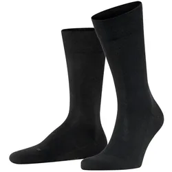 FALKE Herren Socken - Sensitive London, Strümpfe, Uni, Baumwollmischung Schwarz 43-46