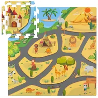 Relaxdays Puzzlematte, Safari - Gelb
