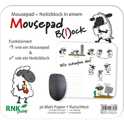 RNK Mousepad-Block 24x22cm 30 Blatt 'Wir schaafen das!'
