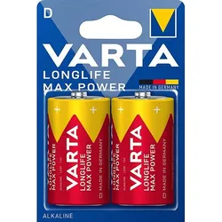 Varta Longlife Max Power Mono D LR20 Alkaline Batterie - 2er Verpackung