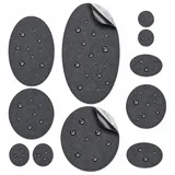 aZengear Selbstklebende Reparaturflicken – wasserdicht, reißfest sowie kälte- und hitzebeständig, aus Polyester zum Flicken von Daunenjacken, Schuhen, Zelten (11 Stück, Graphit)