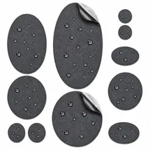 aZengear Selbstklebende Reparaturflicken – wasserdicht, reißfest sowie kälte- und hitzebeständig, aus Polyester zum Flicken von Daunenjacken, Schuhen, Zelten (11 Stück, Graphit)