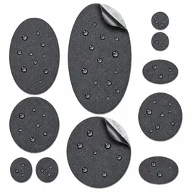 aZengear Selbstklebende Reparaturflicken – wasserdicht, reißfest sowie kälte- und hitzebeständig, aus Polyester zum Flicken von Daunenjacken, Schuhen, Zelten (11 Stück, Graphit)