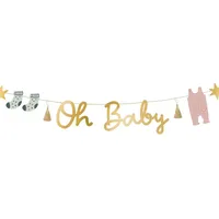 Partydeco Oh Baby Girlande 2,5 m gold