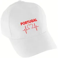 Multifanshop Baseballcap - Portugal - Herzschlag - Druck rot