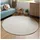 Steffensmeier Teppich Bali | 100% Baumwolle, Grün Creme, handgefertigt, Größe: Ø 80 cm | Flur, Eingangsbereich, Wohnzimmer