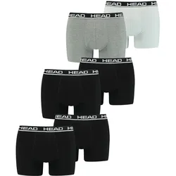 HEAD Herren Boxershort Basic Boxer 4er 6er 8er Multipack in M Schwarz 005 &  Grau Combo 012