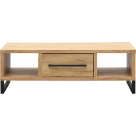 omg design Couchtisch OMG DESIGN "Ronda", schwarz (smoked oak, schwarz, smoked oak), B:120cm H:40cm T:60cm, Tische, Couchtisch, Oval mit Metallgestell