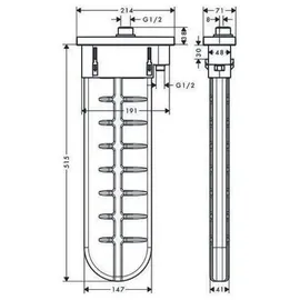 Hansgrohe sBox Fertigset eckig, 28010670