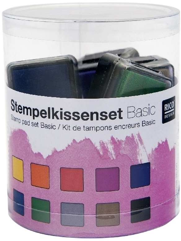 Pigment-Stempelkissen Regenbogen Basic 10Er-Pack