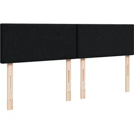 vidaXL Boxspringbett mit Matratze Schwarz 140x200 cm Stoff
