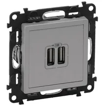 Legrand USB-Steckdose 2-fach Grau 1 St.