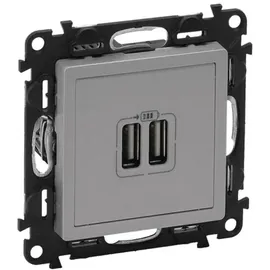 Legrand USB-Steckdose 2-fach Grau 1 St.