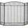 Homcom Kaminschutzgitter, Klappbares Kamingitter mit 3 Paneelen, 105 x 80,5 cm,