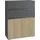Home Affaire Wisla Midischrank 76 x 98 x 35 cm Schwarz/Grau