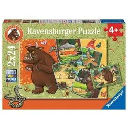 RAVENSBURGER 12001050 Kinderpuzzle 2 x 24 Teile - 25 Jahre Grüffelo!