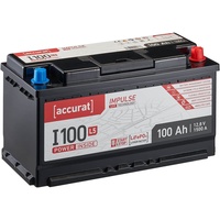 Accurat Impuls I100 L5 Lithium Autobatterie - 12V, 100Ah, 1500A, zyklenfest, mehr Startleistung, LFP Technologie - Starterbatterie, LiFePO4 Batterie, Akku für Start-Stop & Hybrid Fahrzeuge