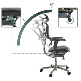 HJH Office Ergohuman GEN2 Netzstoff Schwarz