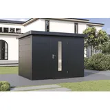 Wolff Finnhaus Premium Metall Gartenhaus Hakon 3024 Anthrazit