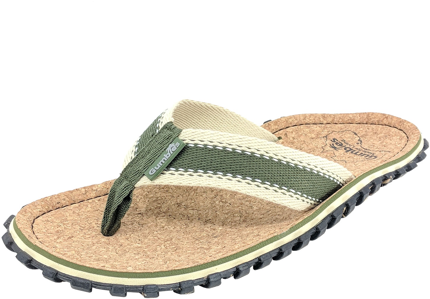 Gumbies Damen Kork Zehentrenner (vegan), 41 - Corker Khaki